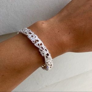 Dainty Silver Stretch Bracelet